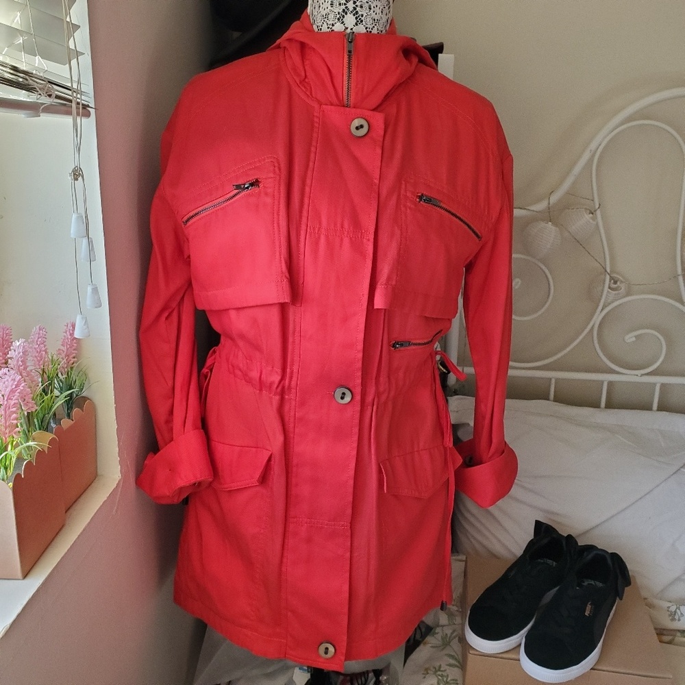 Bcbgeneration Red Utility Jacket (Xs) - image 4